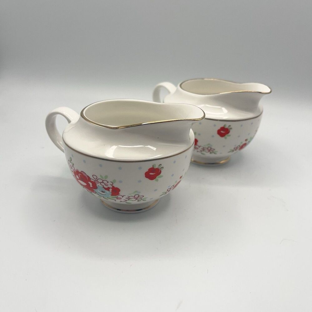 Grace Teaware Vintage Floral Creamers (2)